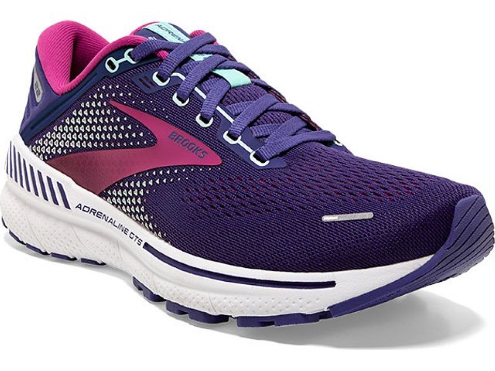 Women's Brooks Adrenaline GTS 22 -Navy-Pink track shoe