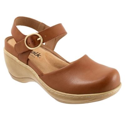 Women’s Softwalk Mabelle Luggage Leather Clog