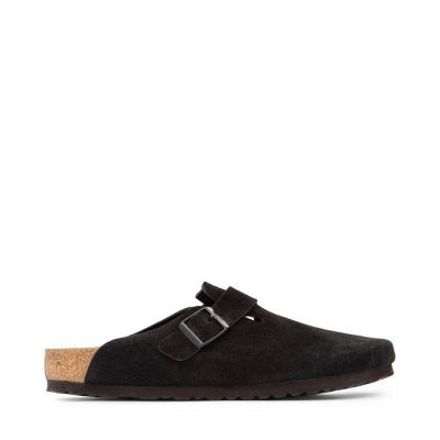 Boston Soft Footbed Suede Clog Black