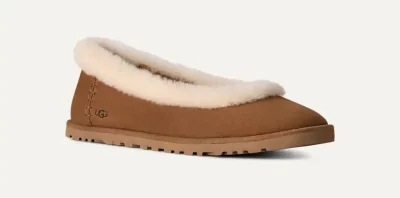 UGG Zora Women’s Suede Ballet Flat – Chestnut